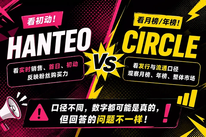 为什么一张专辑会有好几个销量数字？Hanteo 和 Circle 先别混着看