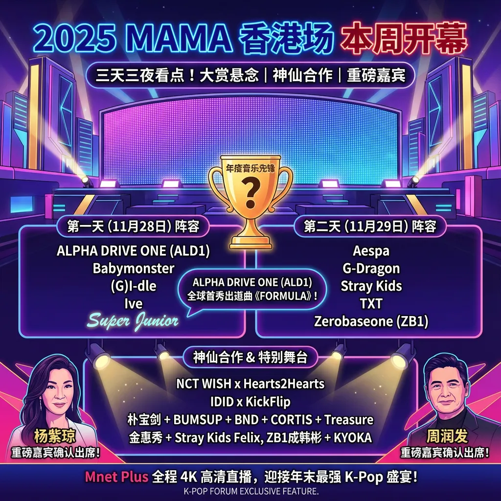 2025 MAMA 本周开幕… 载入史册的阵容，即将填满香港体育园！