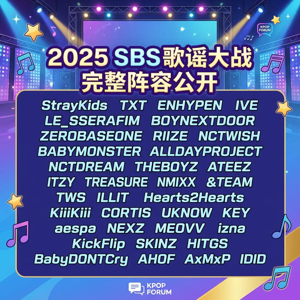 2025 SBS人气歌谣大战完整阵容公开